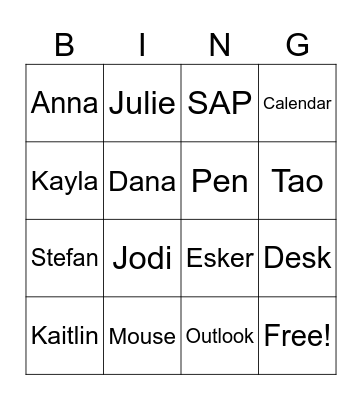 Customer Service Bingo Card