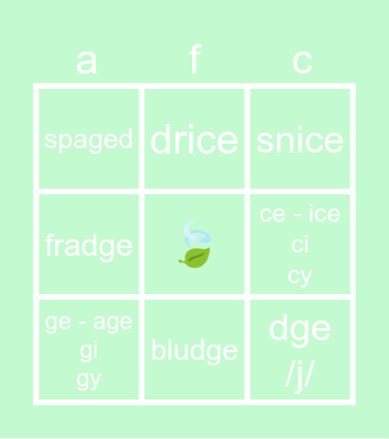 c/g/dge rules :) Bingo Card