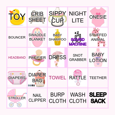 BABY SHOWER GIFTS Bingo Card