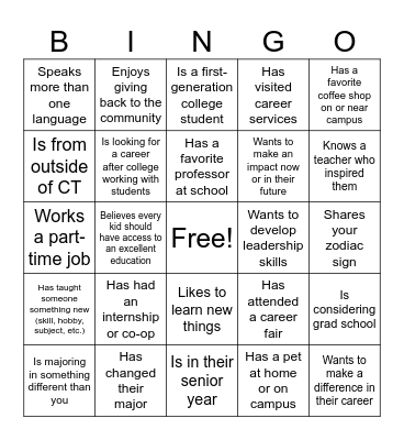 Find someone who: Bingo Card