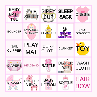 BABY SHOWER Bingo Card