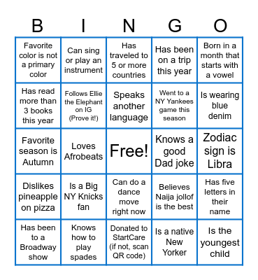 Meesh's Game Night Bingo Card