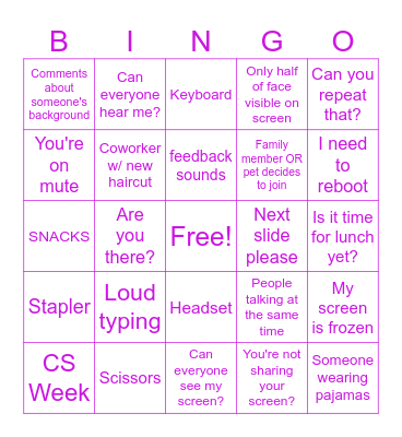 OFFICE  BINGO Card
