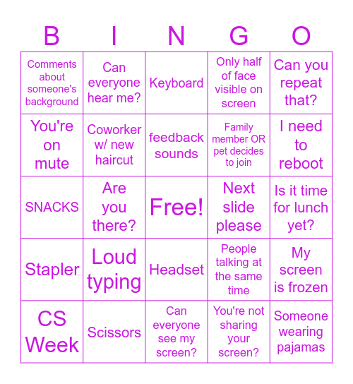 OFFICE  BINGO Card