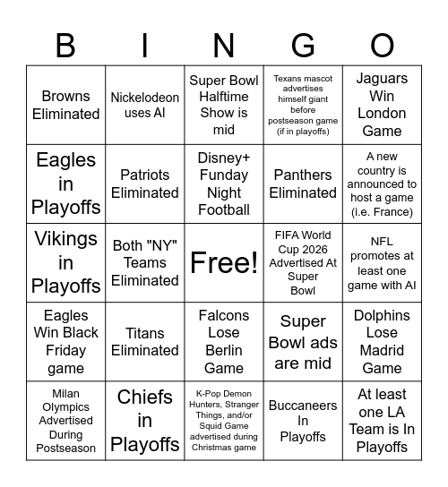 Card Maker Bingo Card