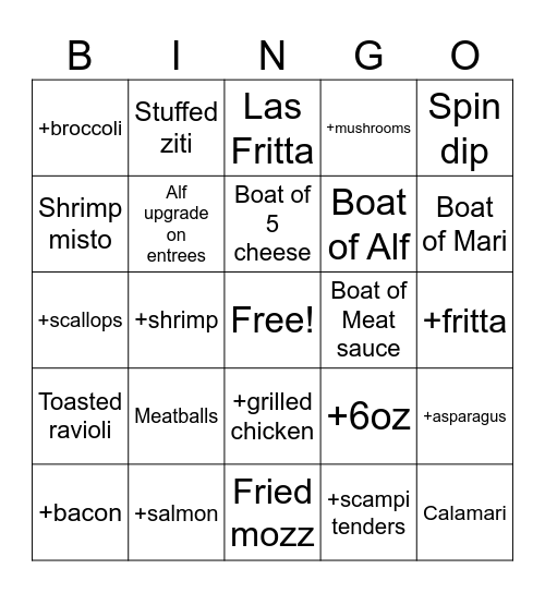 Apps + add on Bingo Card