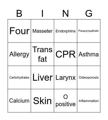 Health Education Committee Bingo Card