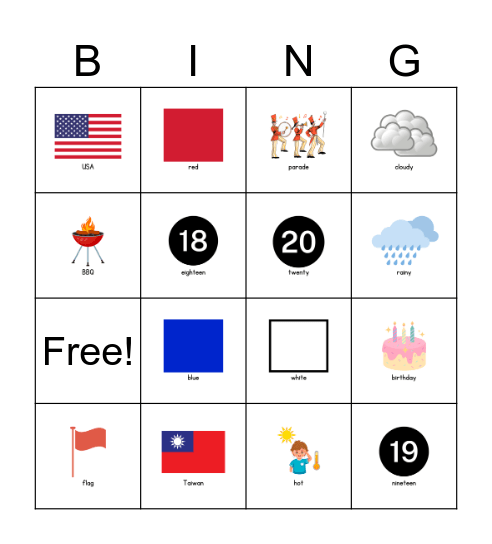 Happy Birthday! Bingo Card