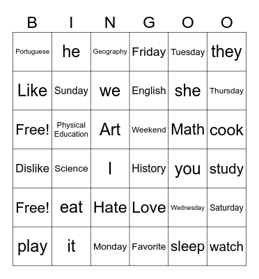 CED Darcy Ribeiro Bingo Card