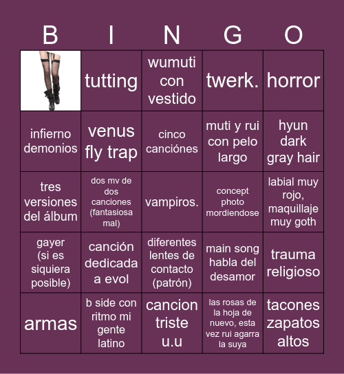 XLOV UXLXVE Bingo Card