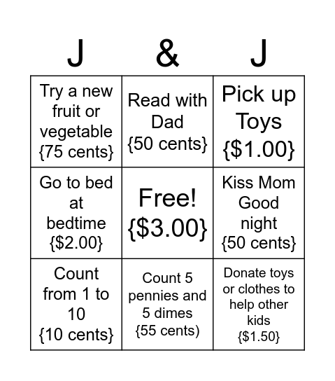 LOOSE CHANGE BINGO Card