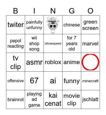 youtube shorts Bingo Card