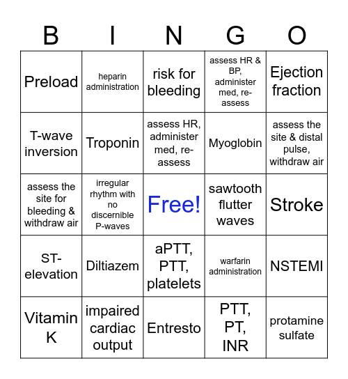 Case Study Bingo Card