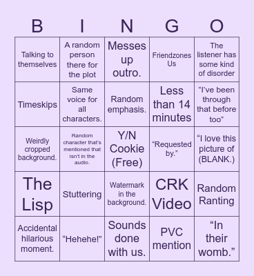 Kristina. P Bingo Card