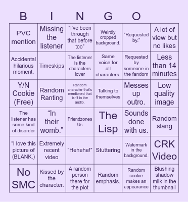 Kristina. P Bingo Card
