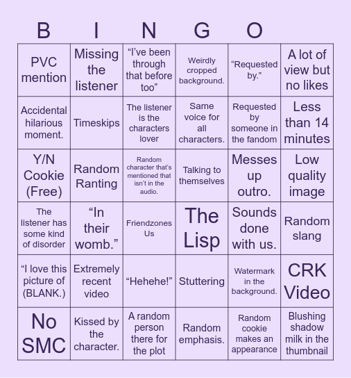 Kristina. P Bingo Card
