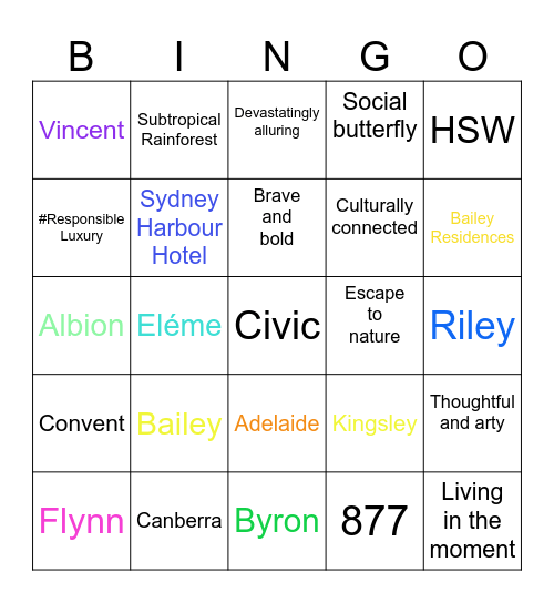 Cyrstalbrook Collection Bingo Card