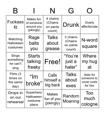 Augusto Bingo Card