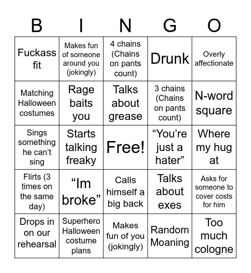 Augusto Bingo Card