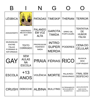GACHA LIFE Bingo Card