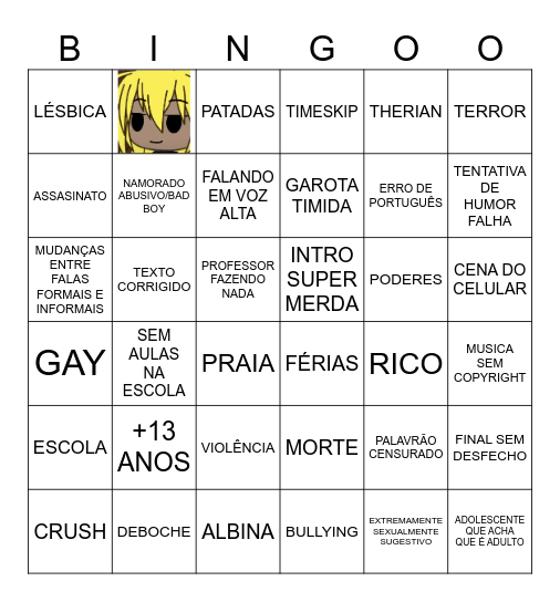 GACHA LIFE Bingo Card