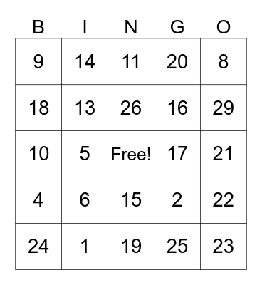 French Honor Society Bingo Card