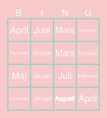 Happy Pancake Bingo Card