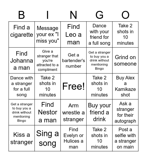Birthday Bingo Card