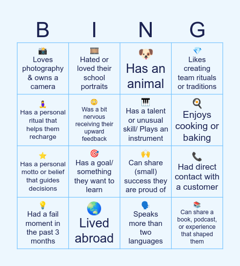 GotPhoto Leaders Connect Bingo Card