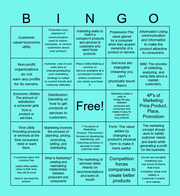 SUNY Marketing Bingo Card