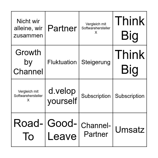 Mitarbeitenden Meeting Q3 Bingo Card