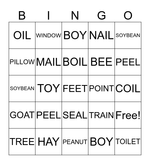UNIT1-4 BINGO Card