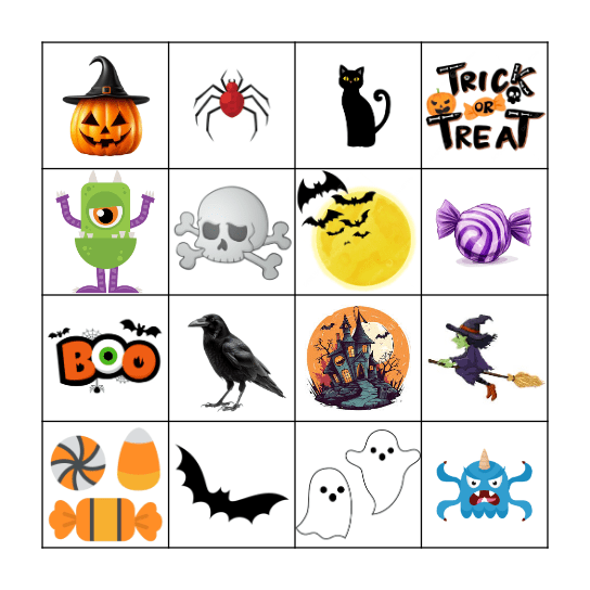 Halloween Bingo Card