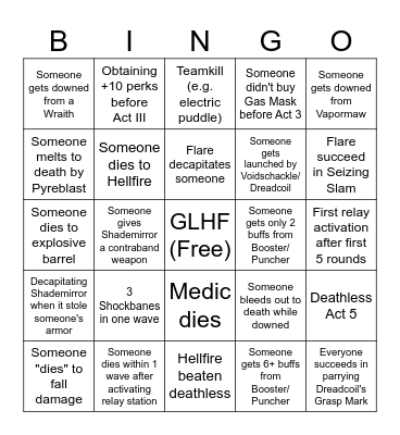 Blackout Revival Final Eclipse Bingo Card