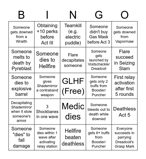Blackout Revival Final Eclipse Bingo Card
