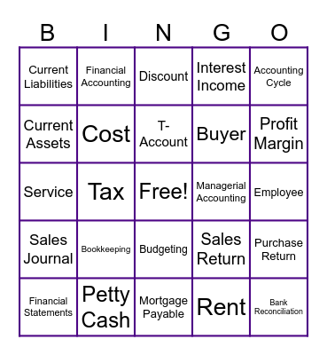 Dry Run Bingo Card