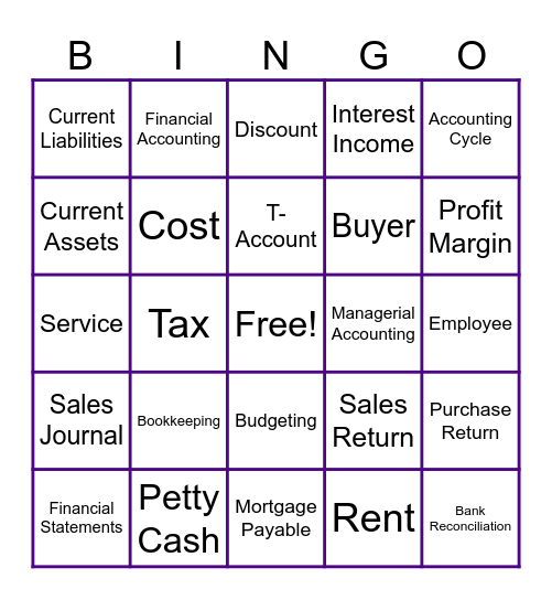 Dry Run Bingo Card