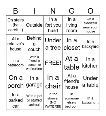 Band Practice Bingo - October Bingo Card