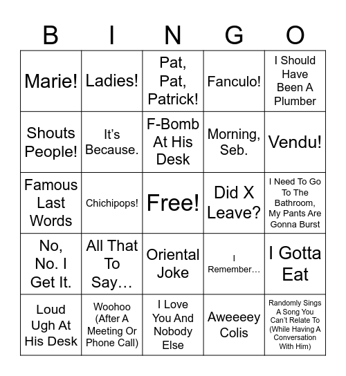 FERN'S FRASES Bingo Card