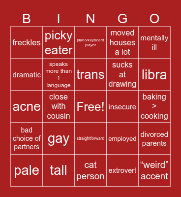 NOAH Bingo Card