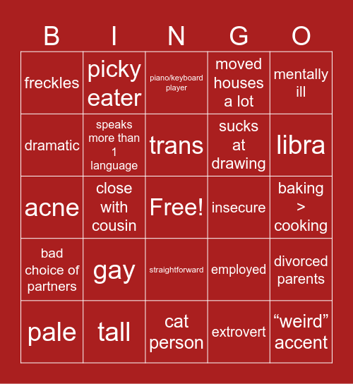 NOAH Bingo Card