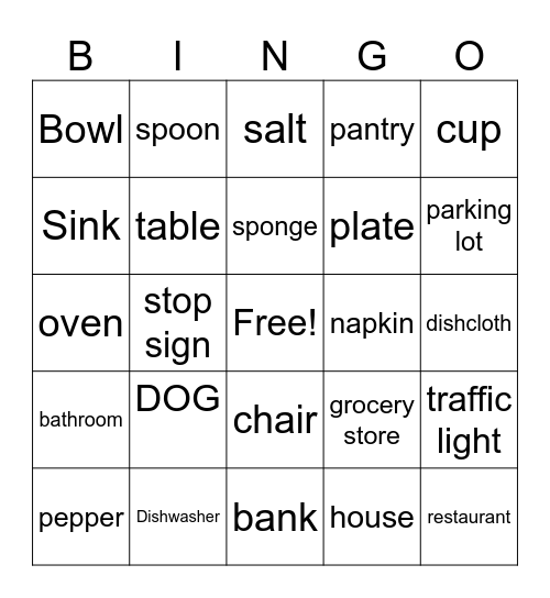 Vocabulary practice Bingo Card