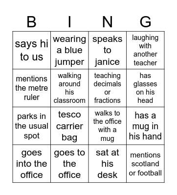 al bingo Card
