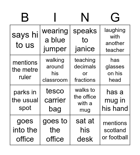 al bingo Card