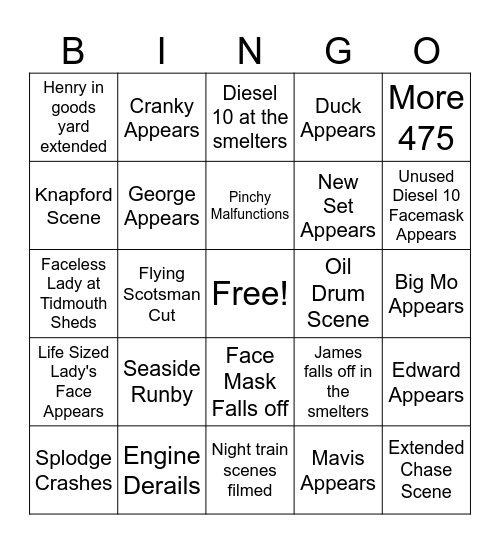 TATMR CUT CLIPS Bingo Card
