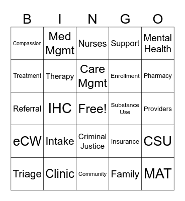 MHC Bingo Card