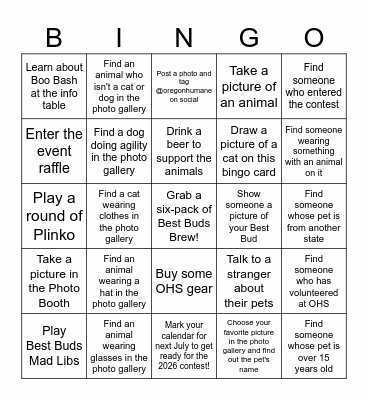 Best Buds Bingo Card