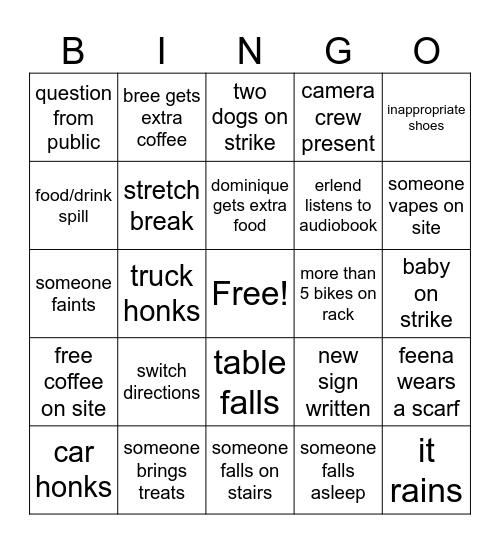 bcgeu strike!! Bingo Card