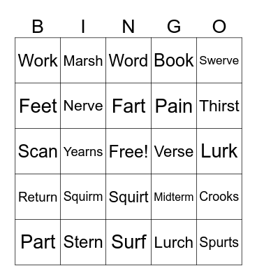 BinGLOW Bingo Card