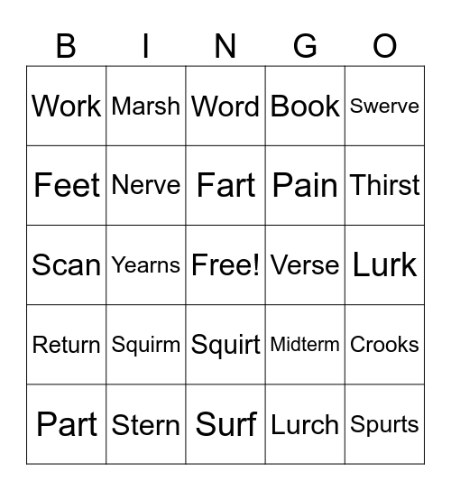 BinGLOW Bingo Card
